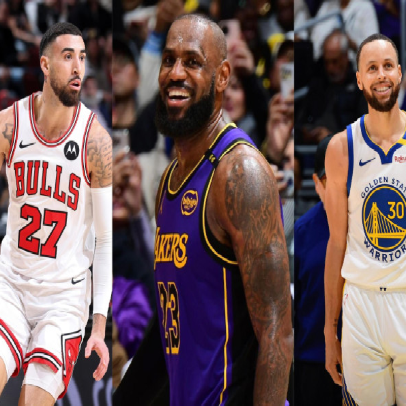 Chris Duarte, LeBron James y Stephen Curry.